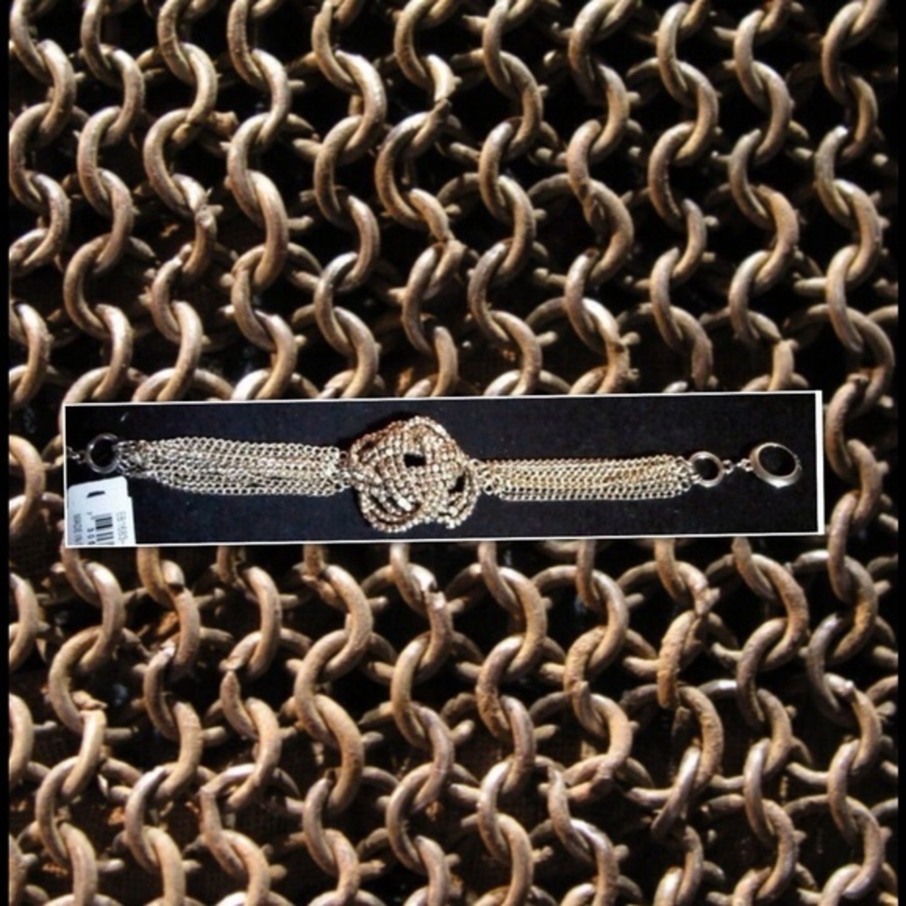 NWT ABS Burnished Goldtone Woven Knot Bracelet
